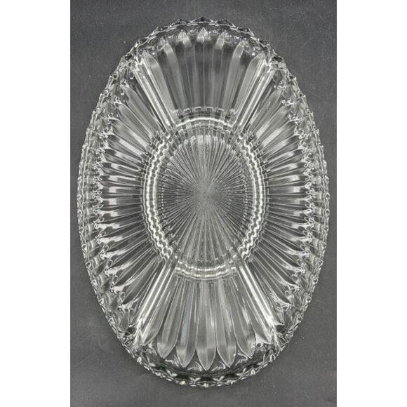 1980s Godinger Silver Plated Grape Oval Relish Tray w/ Glass Insert 16x12 VTG - Picture 4 of 15